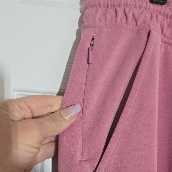Athleta Dusty Pink Relaxed Athletic Pants Pockets 1X - Picture 3 of 9